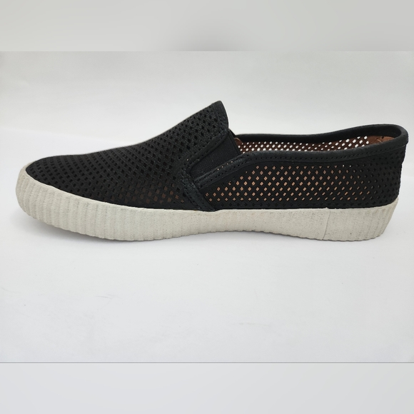 Frye perforated black white leather slip on sneaker - Picture 6 of 13